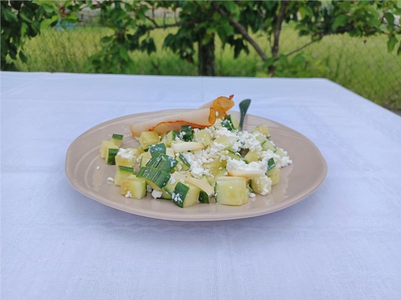 uhorkovo tvarohovy salat