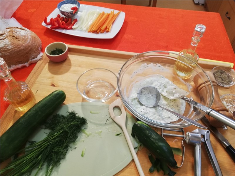 tzatziki zelenina