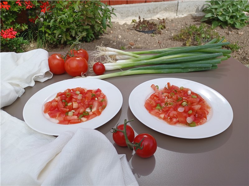 paradajkový šalát recepty